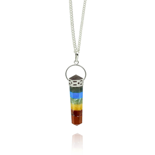 7 CHAKRA PENDANT WITH LINK CHAIN