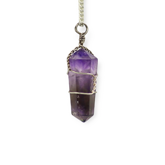 AMETHYST WIRE WRAPPED PENDANT